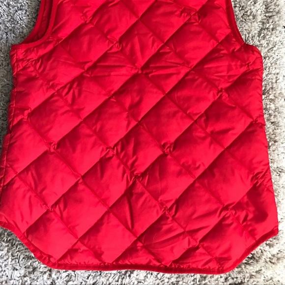 J.Crew Red Quilted Down Womens Vests - Picture 6 of 15
